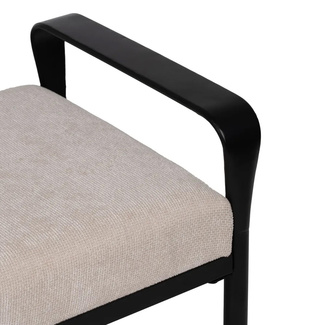 Banco Beige Patas de Hierro 46 x 121 x 52 cm 