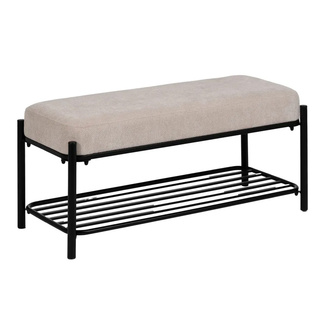 Banco Beige Patas de Hierro 36 x 91 x 45 cm 