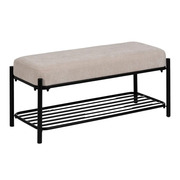 Banco Beige Patas de Hierro 36 x 91 x 45 cm 