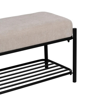 Banco Beige Patas de Hierro 36 x 91 x 45 cm 