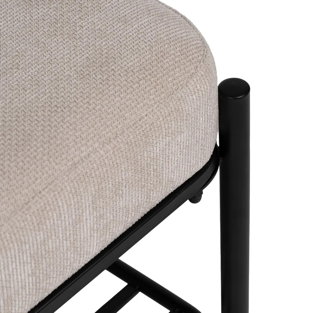 Banco Beige Patas de Hierro 36 x 91 x 45 cm 