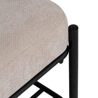 Banco Beige Patas de Hierro 36 x 91 x 45 cm 