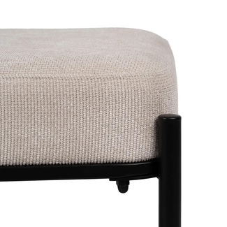 Banco Beige Patas de Hierro 36 x 91 x 45 cm 