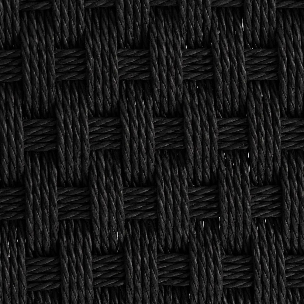 Banco de Acero Negro y Cuerda de Papel 35 x 100 x 46 cm 