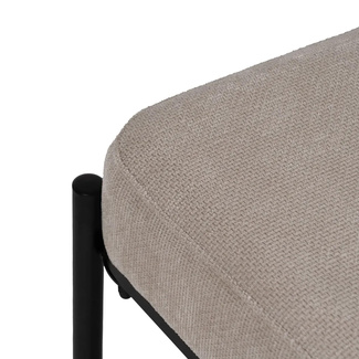 Banqueta Beige Patas de Hierro 37 x 51 x 45 cm 