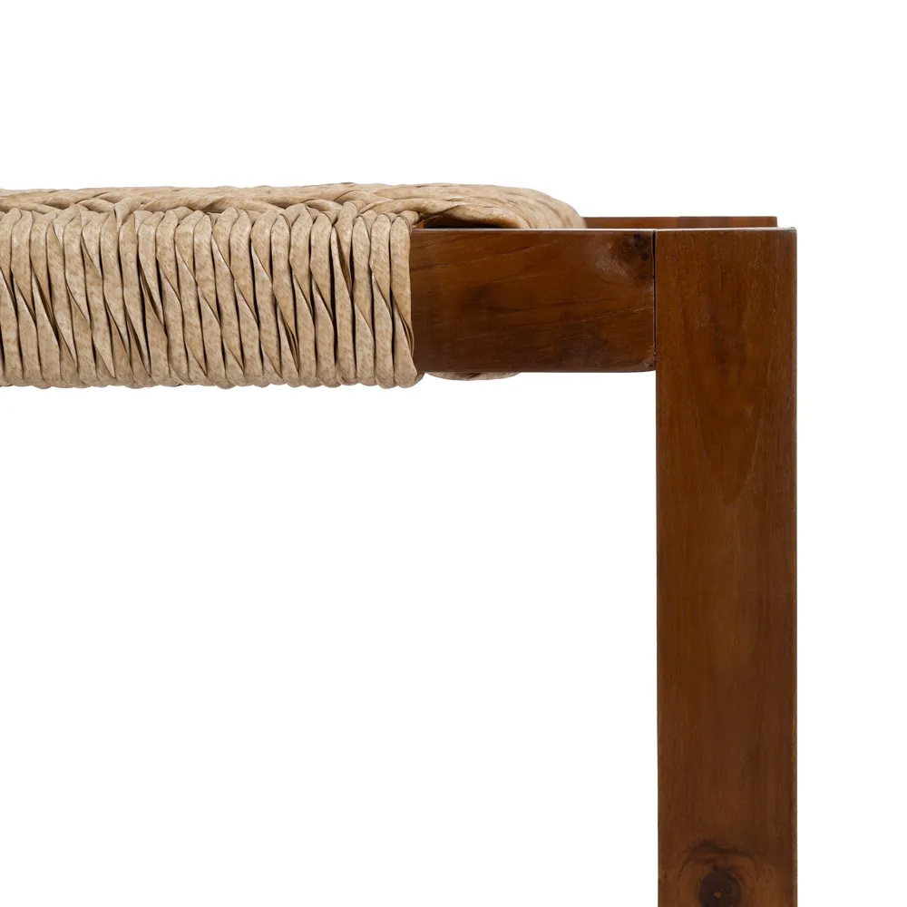 Banqueta Madera de Teca Natural 49 x 138 x 36 cm 