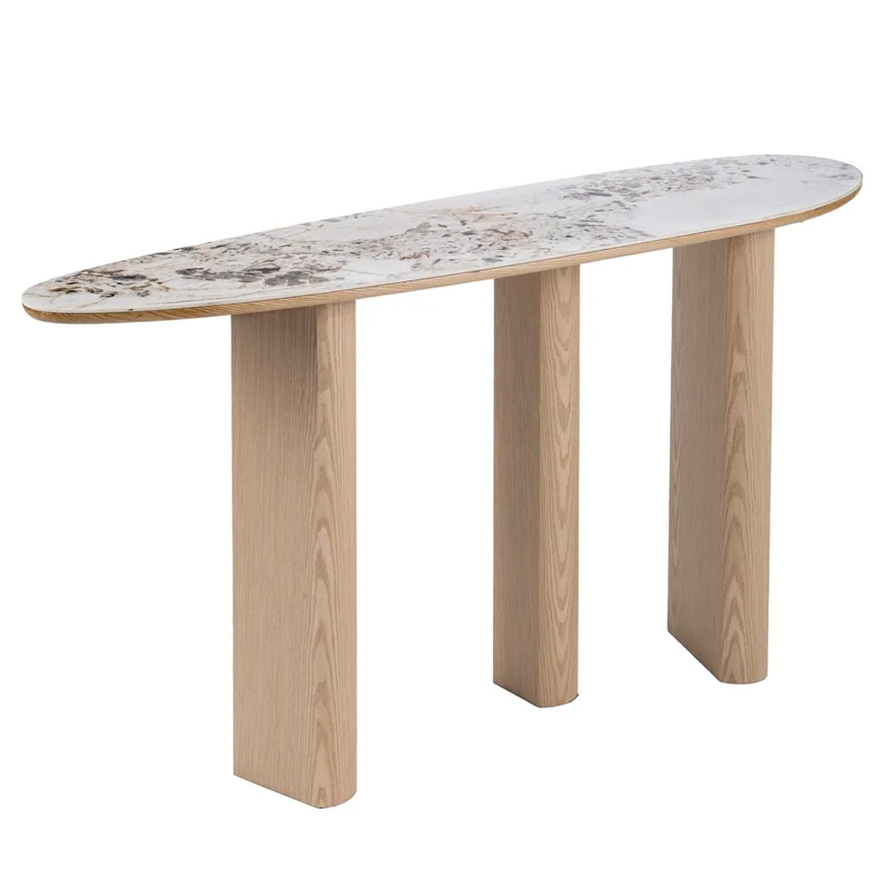 Consola de Madera DM Natural 39,5 x 150 x 80 cm 
