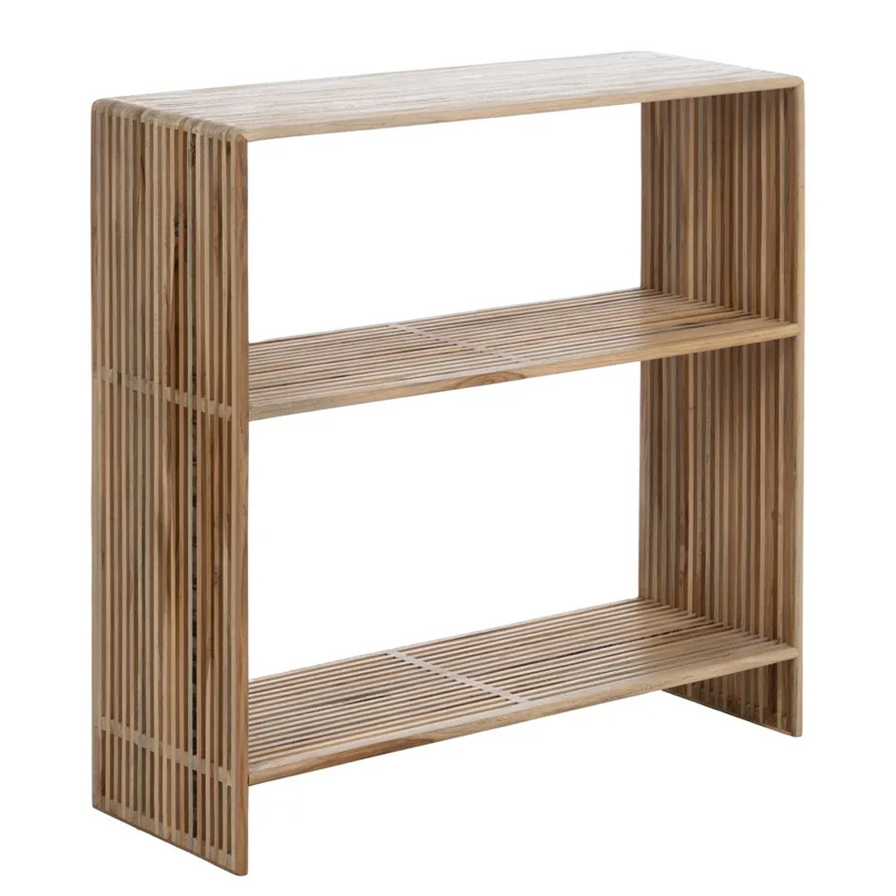 Consola de Madera de Teca Reciclada Natural 30 x 85 x 85 cm 