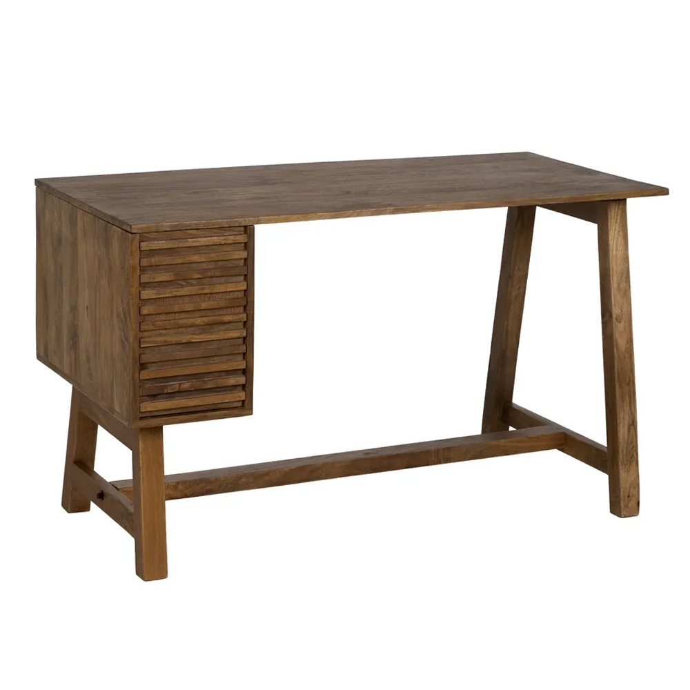 Escritorio de Madera Natural 1 Puerta 60 x 125 x 75 cm 