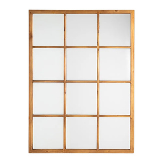 Espejo de Madera Natural 3 x 90 x 120 cm 