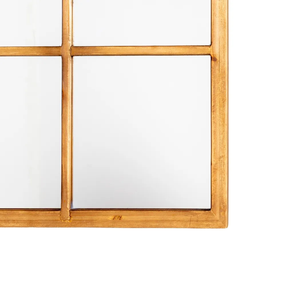 Espejo de Madera Natural 3 x 90 x 120 cm 