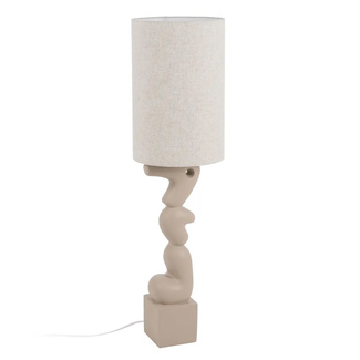 Lámpara de Suelo en Resina Beige 35 x 35 x 128 cm 