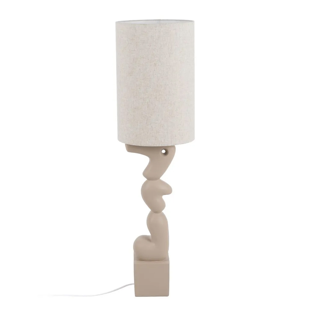 Lámpara de Suelo en Resina Beige 35 x 35 x 128 cm 