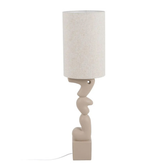 Lámpara de Suelo en Resina Beige 35 x 35 x 128 cm 
