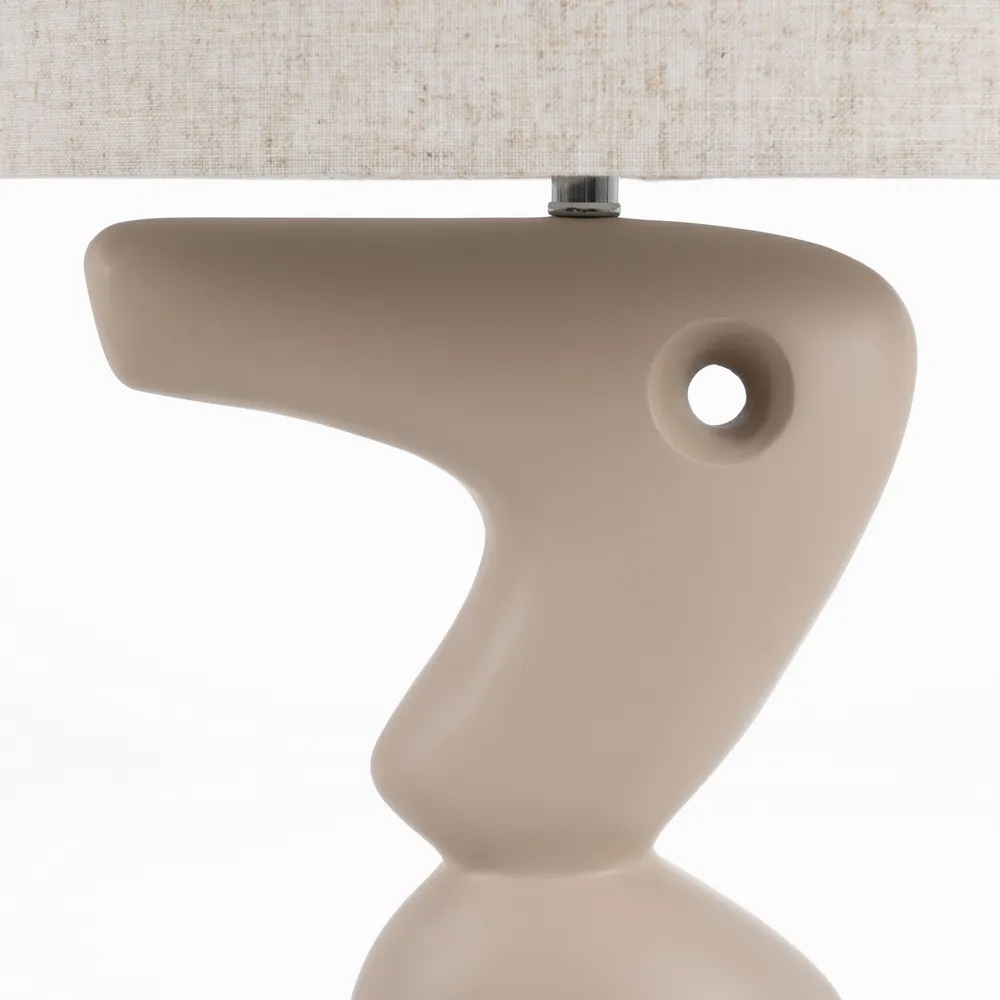 Lámpara de Suelo en Resina Beige 35 x 35 x 128 cm 