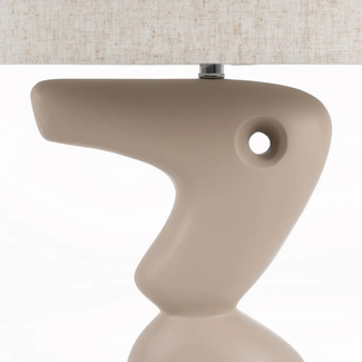 Lámpara de Suelo en Resina Beige 35 x 35 x 128 cm 