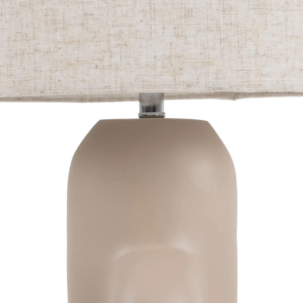 Lámpara de Suelo en Resina Beige 35 x 35 x 142 cm 