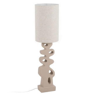 Lámpara de Suelo de Resina Beige 33 x 33 x 126,5 cm
