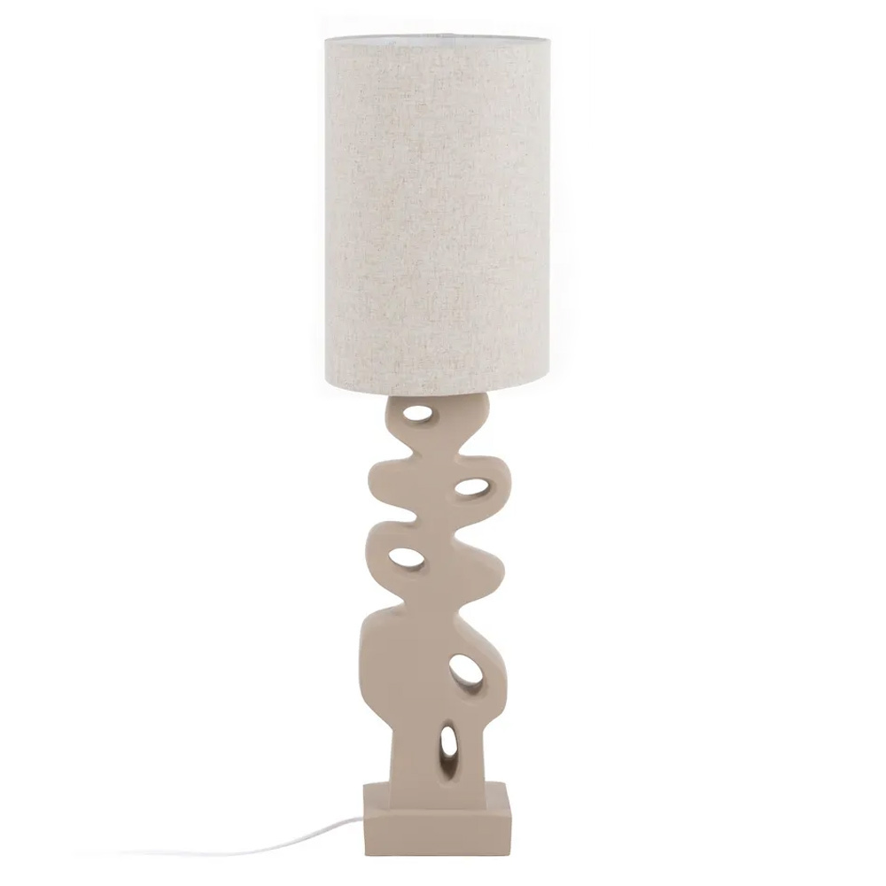 Lámpara de Suelo de Resina Beige 33 x 33 x 126,5 cm