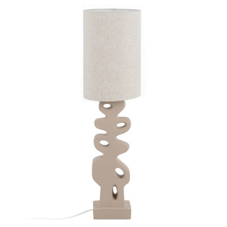 Lámpara de Suelo de Resina Beige 33 x 33 x 126,5 cm