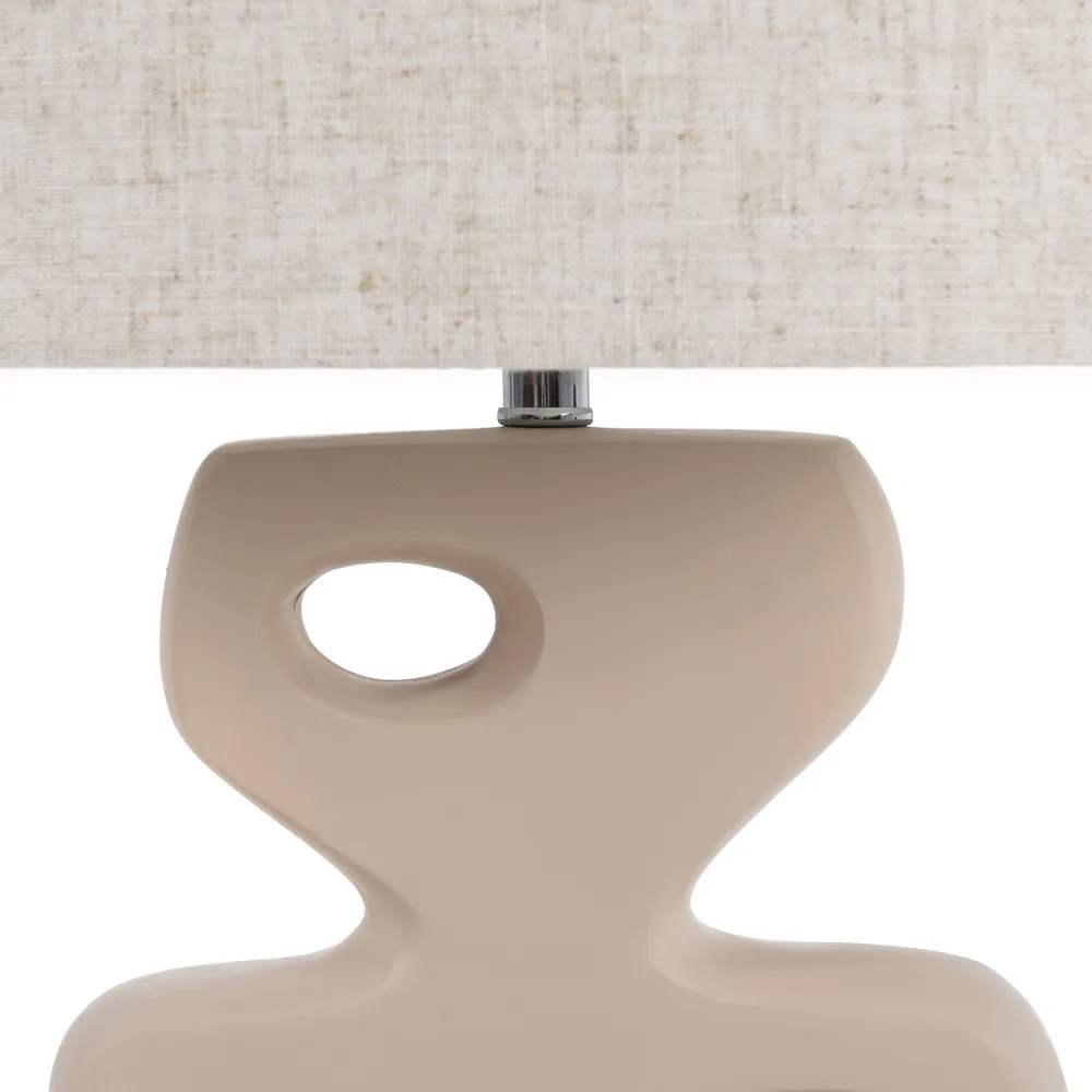 Lámpara de Suelo de Resina Beige 33 x 33 x 126,5 cm
