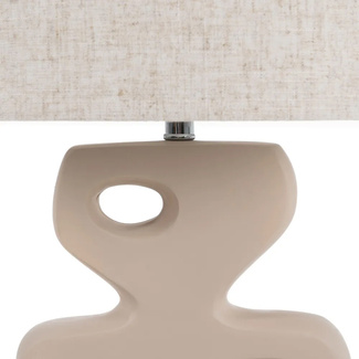 Lámpara de Suelo de Resina Beige 33 x 33 x 126,5 cm