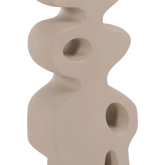 Lámpara de Suelo de Resina Beige 33 x 33 x 126,5 cm