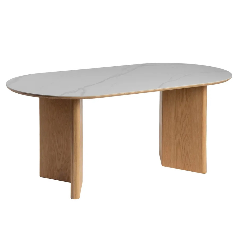 Mesa de Comedor Madera DM Natural 90 x 180 x 76 cm 