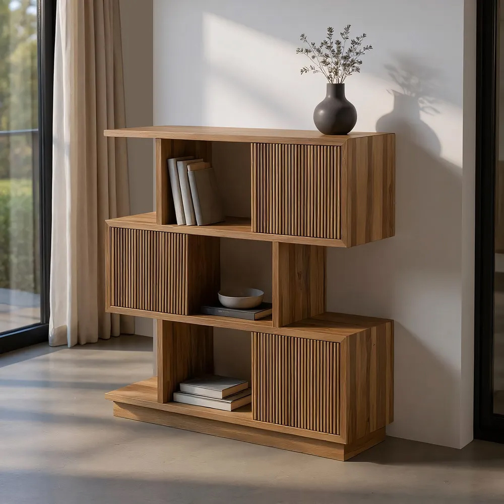 Estantería de Madera de Teca Natural 35 x 116 x 129 cm 