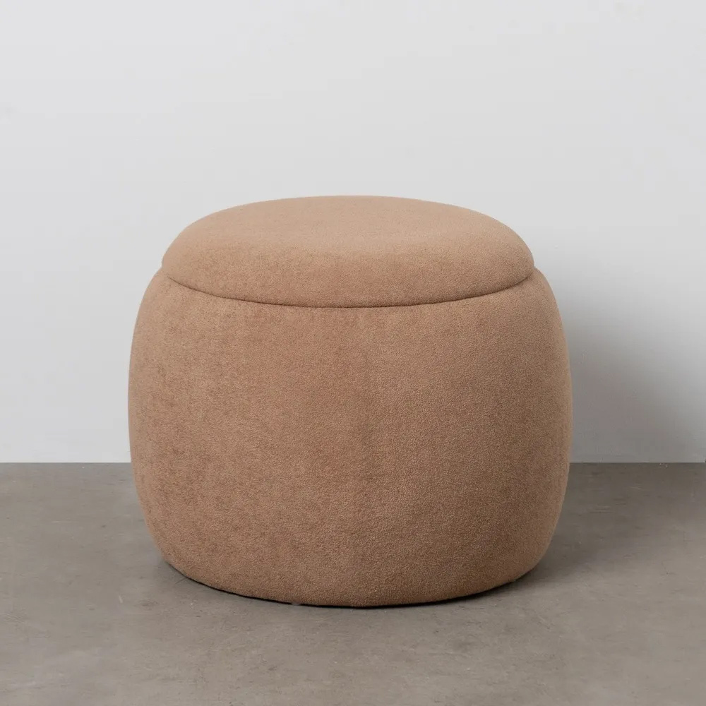 Puf Baúl Madera DM y Tejido 55 x 55 x 43 cm 
