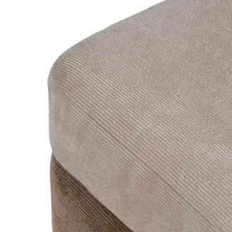 Puf de DM y Tejido Beige Marrón 44 x 44 x 50 cm 