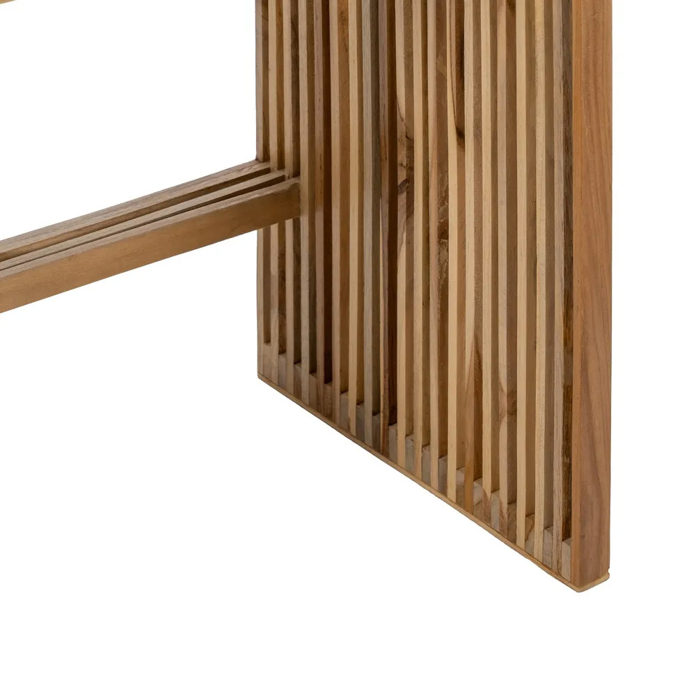 Set 2 Banquetas de Madera de Teca 34 x 50 x 60 cm 
