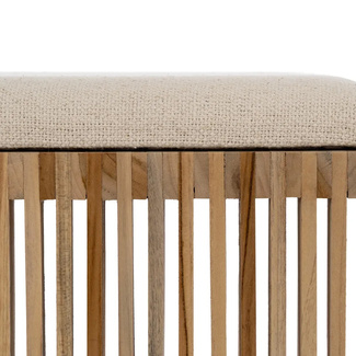 Set 2 Banquetas de Madera de Teca 34 x 50 x 60 cm 