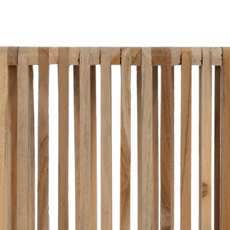 Set 2 Peanas de Madera de Teca Natural 27 x 33 x 86 cm 