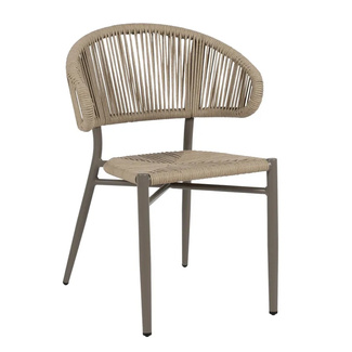 Silla de Jardín de Polietileno y Aluminio Natural Gris 58 x 59 x 79 cm