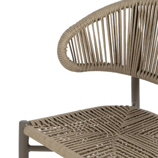 Silla de Jardín de Polietileno y Aluminio Natural Gris 58 x 59 x 79 cm