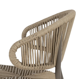 Silla de Jardín de Polietileno y Aluminio Natural Gris 58 x 59 x 79 cm