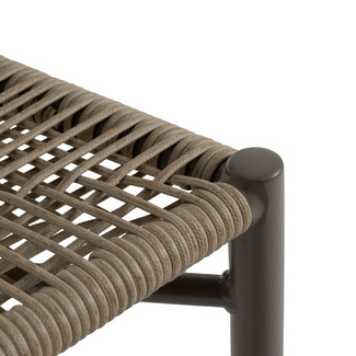 Silla de Jardín de Polietileno y Aluminio Natural Gris 58 x 59 x 79 cm