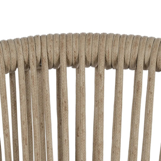 Silla de Jardín de Polietileno y Aluminio Natural Gris 58 x 59 x 79 cm