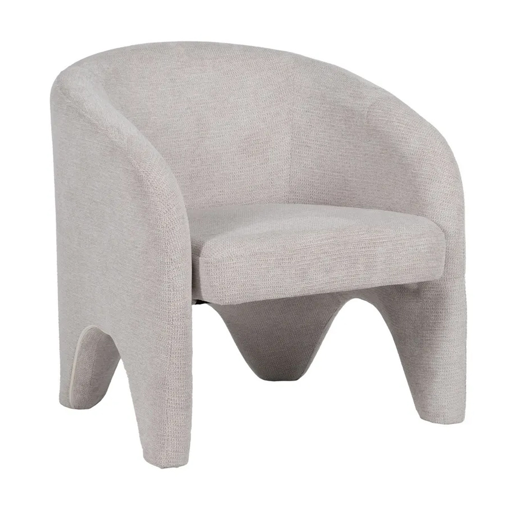 Sillón de Madera de Pino y Tejido de Poliéster Gris 73 x 74 x 75 cm 