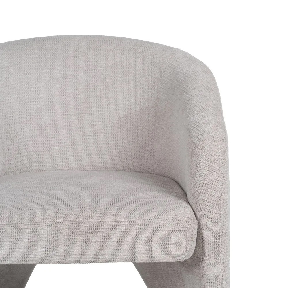 Sillón de Madera de Pino y Poliéster Gris 73 x 74 x 75 cm