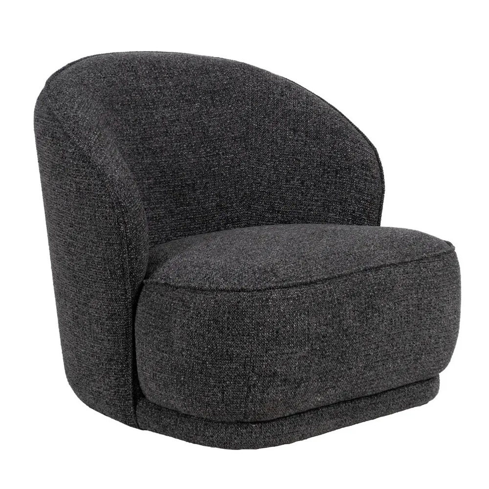 Sillón Poliéster Negro Jaspeado 81 x 78 x 74 cm 