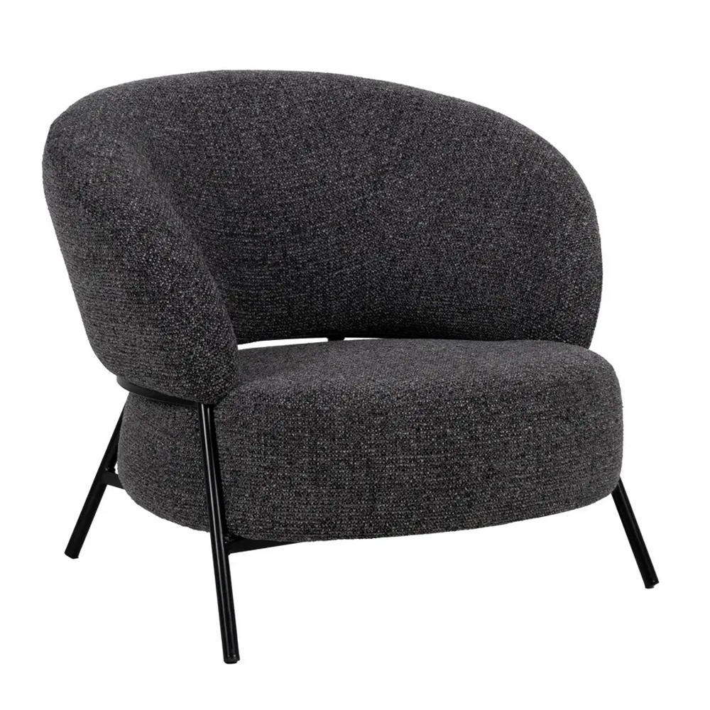 Sillón Poliéster Negro Jaspeado 81 x 85 x 73 cm