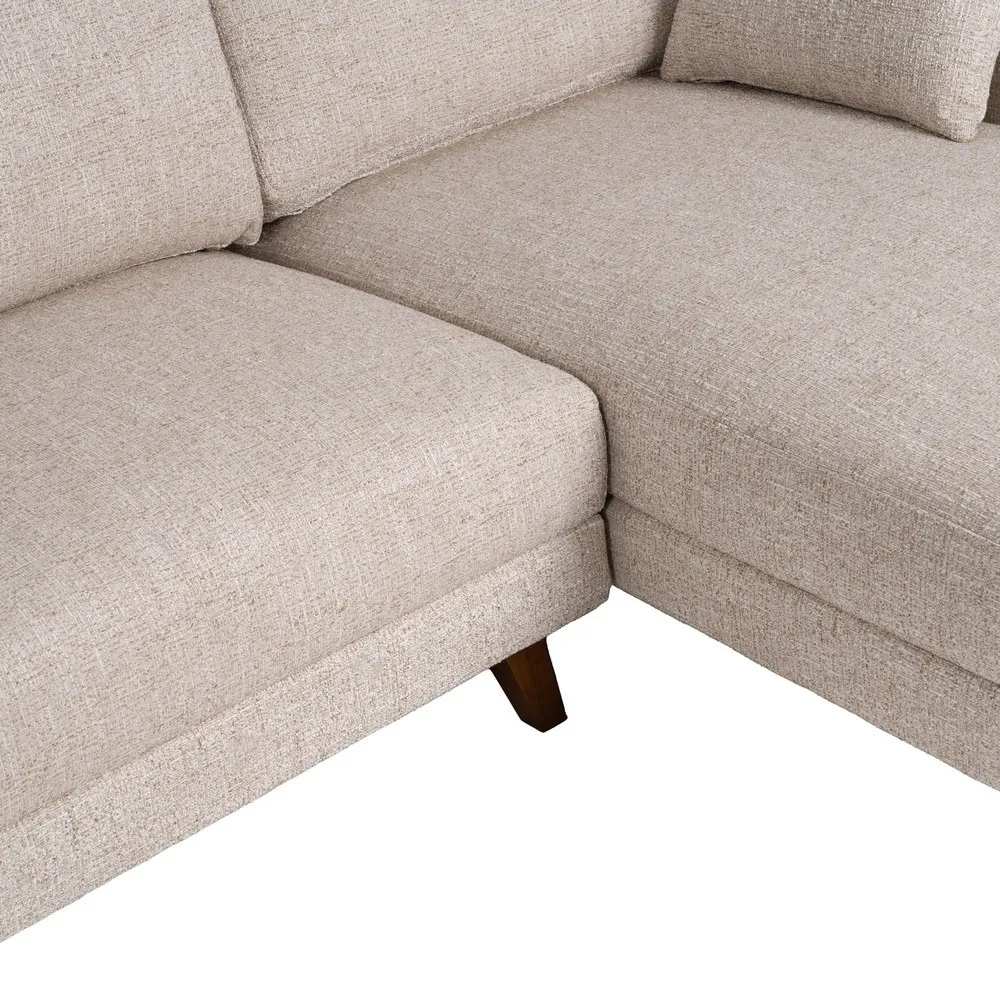 Sofá Chaise Longue Tejido de Poliéster 155 x 240 x 86 cm 