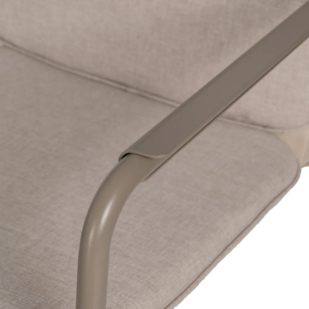 Conjunto Exterior de Acero Beige y Tejido Olefina 