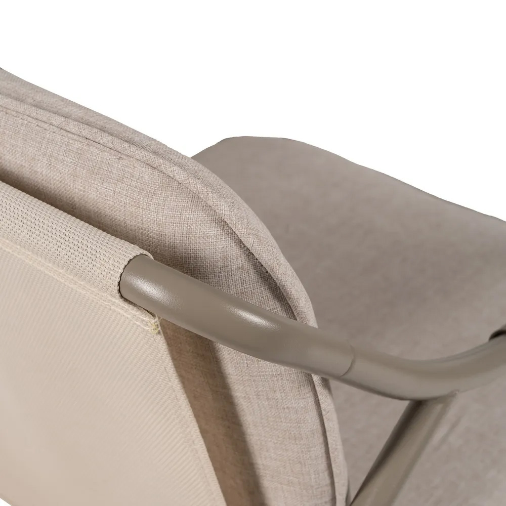 Conjunto Exterior de Acero Beige y Tejido Olefina 