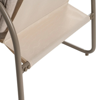 Conjunto Exterior de Acero Beige y Tejido Olefina 