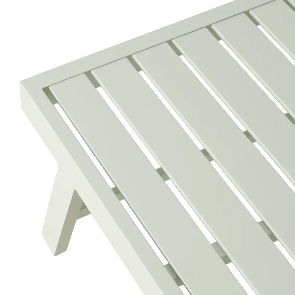 Conjunto Jardín de Aluminio Blanco y Tejido de Olefina Beige
