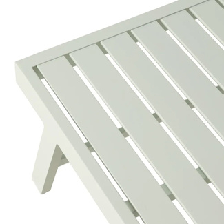 Conjunto Jardín de Aluminio Blanco y Tejido de Olefina Beige