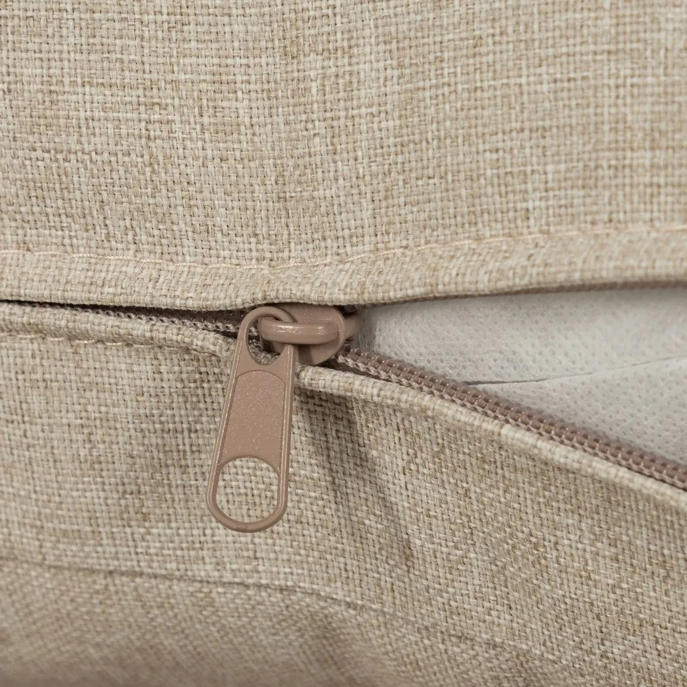Conjunto Jardín de Aluminio Blanco y Tejido de Olefina Beige